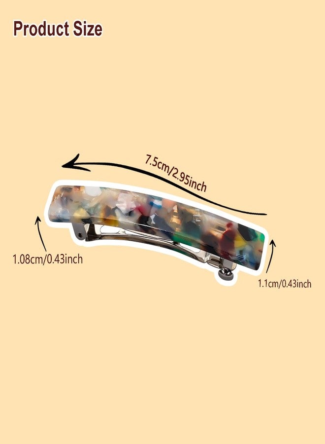 Fumwase 6PCS Hair Barrettes for Women Shell Hair Clip Hair Accessories Barrettes for Thick Thin Long Short Hair (Deep tortoiseshell + Tortoiseshell + Light tortoiseshell + Pattern + White + Toffee) - Image 2